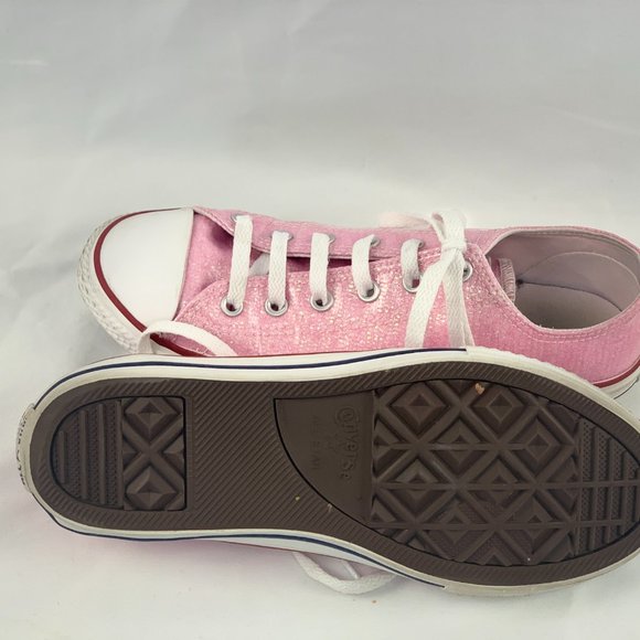 Chuck Taylor All-Star Sparkle Pink Coated Canvas Lows - Junior size 5 - Picture 6 of 6